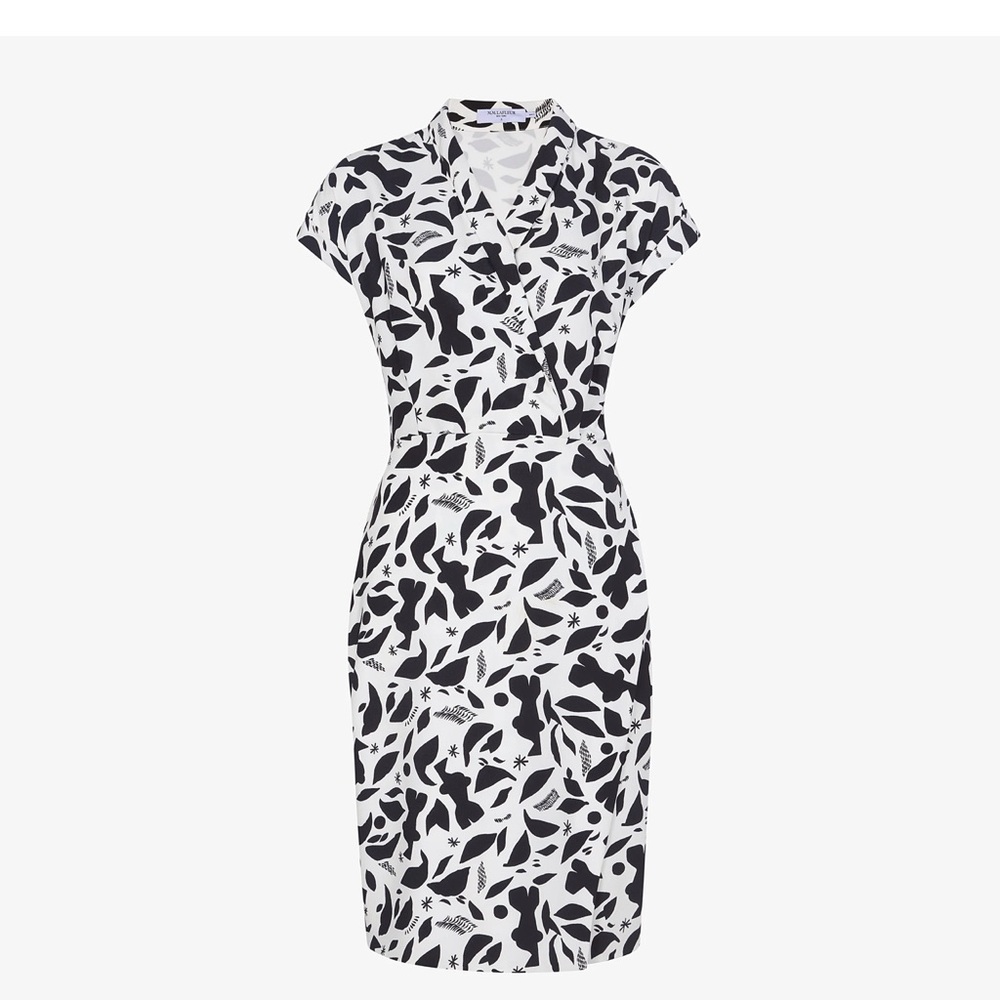 MM Lafleur Tory Dress - Printed Eco Heavy Soft Wave :: Icon Print sz 16 NWOT